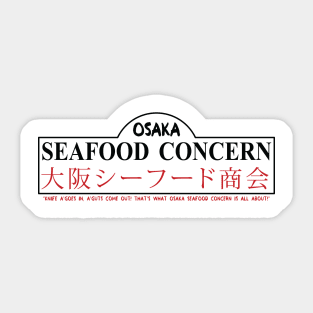 Osaka Seafood Concern (Black Text) Sticker